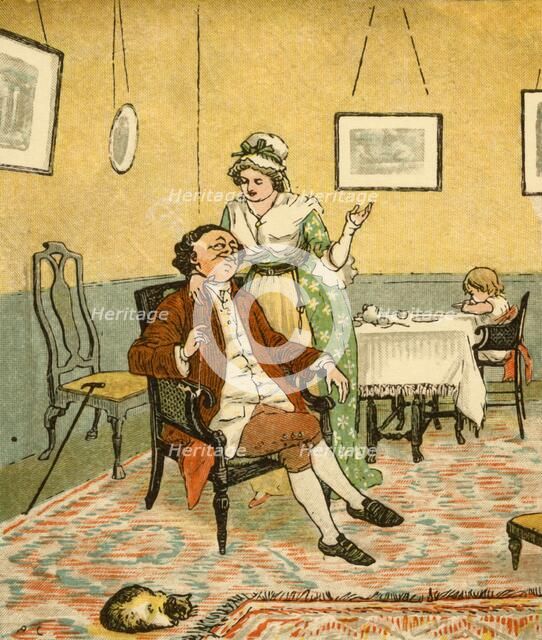 John Gilpin and his wife, 1878, (c1918). Creator: Randolph Caldecott.