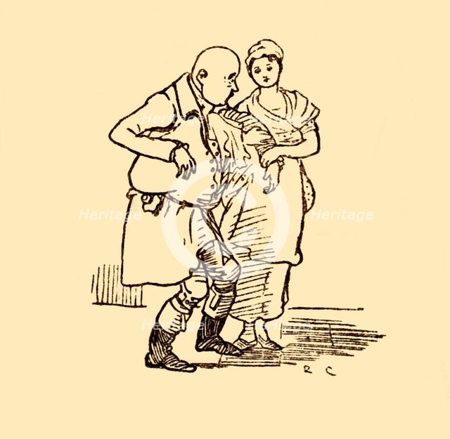 John Gilpin arrives, hatless and wigless once more, 1878, (c1918).  Creator: Randolph Caldecott.