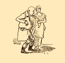 John Gilpin arrives, hatless and wigless once more, 1878, (c1918). Creator: Randolph Caldecott