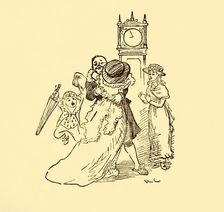 John Gilpin is reunited with his wife and children, 1878, (c1918). Creator: Randolph Caldecott