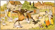John Gilpin riding to Edmonton, 1878. Creator: Randolph Caldecott