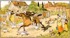 John Gilpin riding to Edmonton, 1878. Creator: Randolph Caldecott