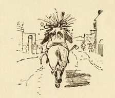 John Gilpin's wine bottles explode, 1878, (c1918). Creator: Randolph Caldecott