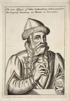 John Guttemberg, pub. 1683 (engraving). Creator: Albrecht Mentz (15th Century) after