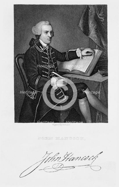 John Hancock, American statesman, (19th century). Creator: John B Forrest.