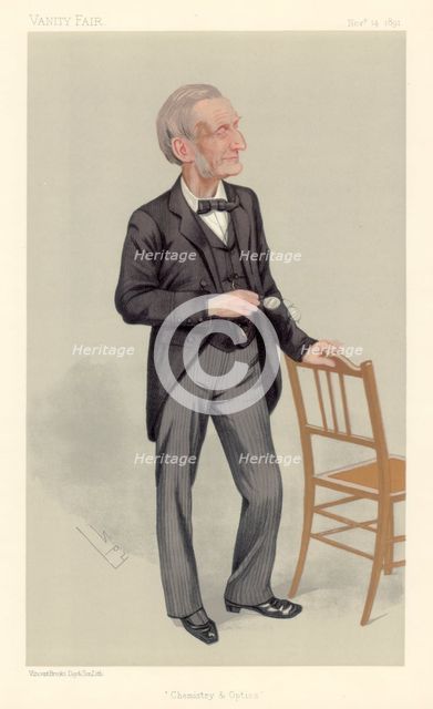 John Hall Gladstone, English chemist, 1891. Creator: Sir Leslie Matthew Ward.