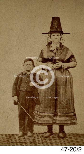John Harris of Dihewyd, Ceredigion with his wife Margaret, c1860. Creator: Unknown.