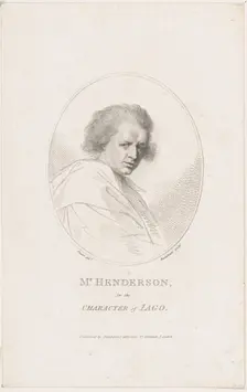 John Henderson, in the Character of Iago (Shakespeare's Othello), 1786. Creator: Francesco Bartolozzi