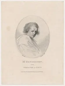 John Henderson, in the Character of Iago (Shakespeare's Othello), 1786., 1786. Creator: Francesco Bartolozzi