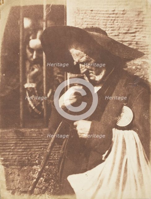 John Henning as Edie Ochiltree from Sir Walter Scott's "The Antiquary", 1843-47. Creators: David Octavius Hill, Robert Adamson, Hill & Adamson.