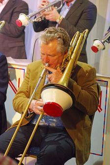 John Higginbotham, Watermill Jazz Club, Dorking, Surrey, 12 March 2019. Creator: Brian O'Connor