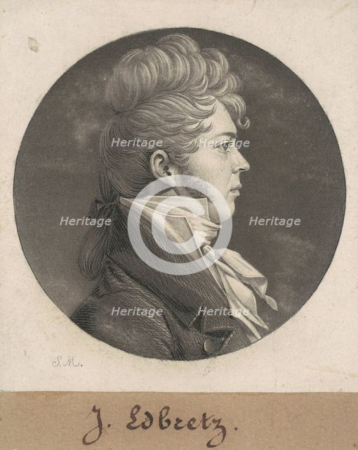 John Hill Smith, c. 1808. Creator: Charles Balthazar Julien Févret de Saint-Mémin.