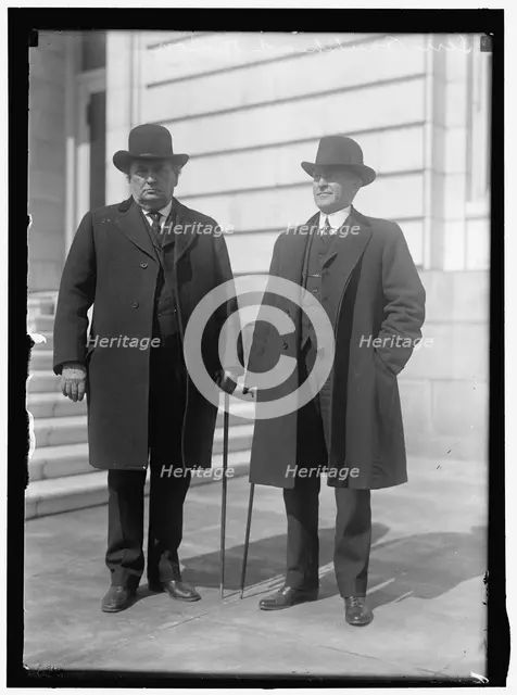 John Hollis Bankhead and son William B. Bankhead, between 1913 and 1917. Creator: Harris & Ewing.