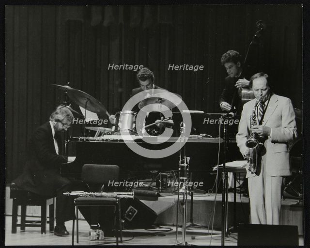 John Horler, Tony Kinsey, Alec Dankworth and John Dankworth performing in London, 1985. Artist: Denis Williams