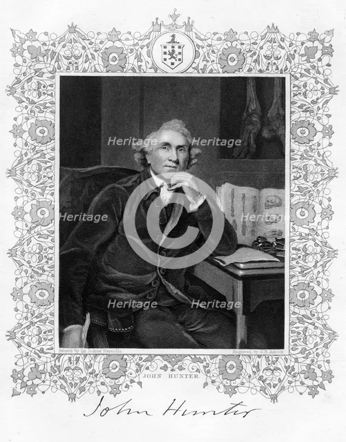 John Hunter (1728-1793), Scottish surgeon, 19th century.Artist: GH Adcock