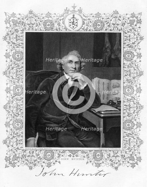 John Hunter (1728-1793), Scottish surgeon, 19th century.Artist: GH Adcock