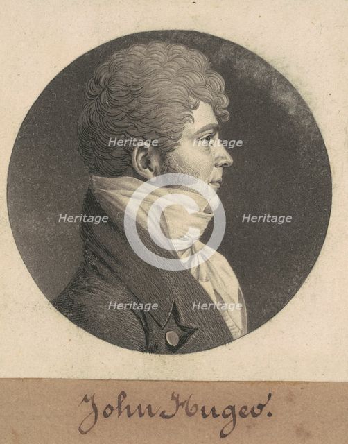 John Huger, 1808. Creator: Charles Balthazar Julien Févret de Saint-Mémin.