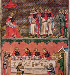 John II the Good, founded the Order of the Star, Miniature in Chronicles of France illuminated…