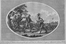 John II of France surrendering his sword to Denis de Morbeck at the Battle of Poitiers, 1356 (1793)