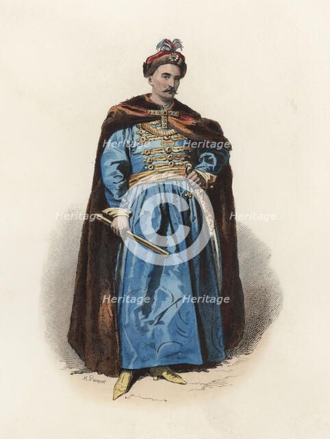 John III Sobieski, King of Poland (1629-1696), color engraving 1870.
