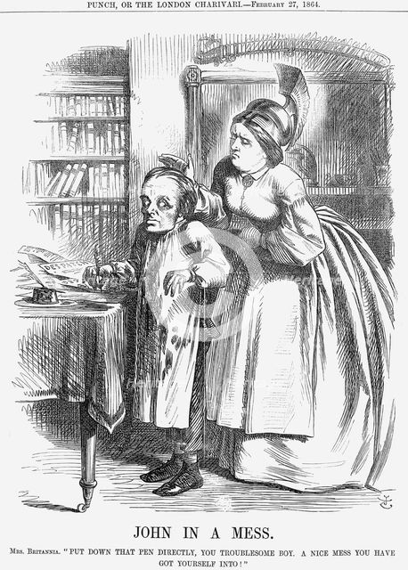 'John In A Mess', 1864. Creator: John Tenniel.