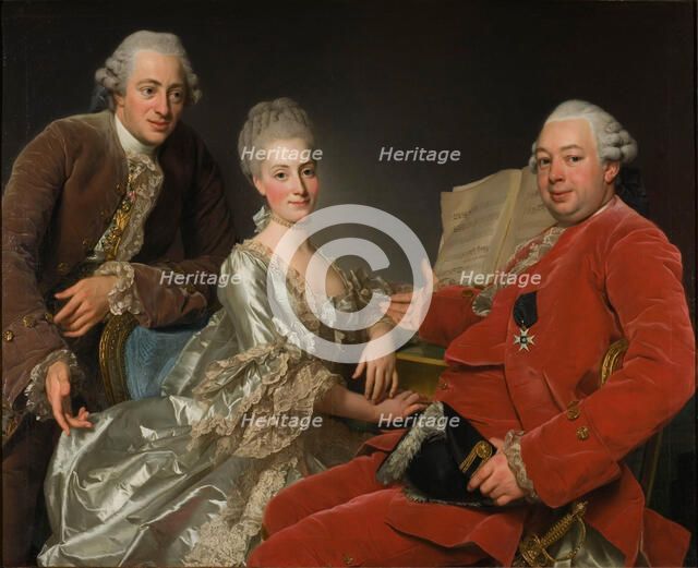 John Jennings, his Brother and Sister-in-Law, 1769. Artist: Roslin, Alexander (1718-1793)