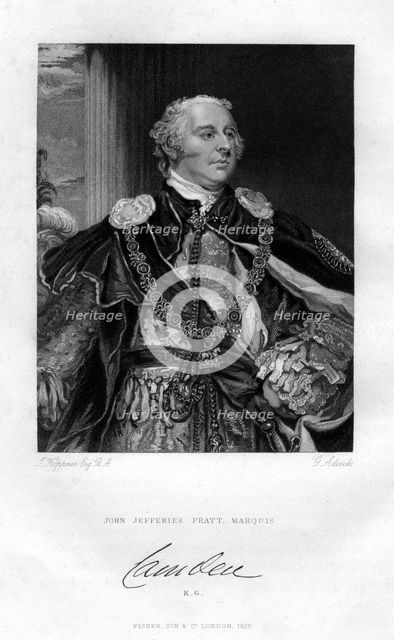 John Jeffreys Pratt, 1st Marquess of Camden, 1829.Artist: GH Adcock