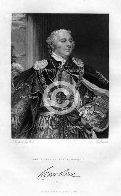 John Jeffreys Pratt, 1st Marquess of Camden, 1829.Artist: GH Adcock
