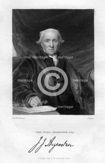 John Julius Angerstein (1735-1823), English philanthropist and merchant, (1829). Artist: Scriven