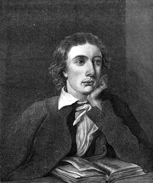 John Keats, painted by W. Hilton, R.A. in the National Portrait Gallery, 1872. Creator: Unknown