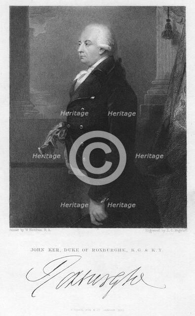 John Ker, Duke of Roxburghe, English bibliophile and book collector, (1832). Artist: Charles Edward Wagstaff