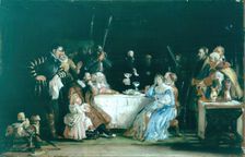 John Knox Dispensing the Sacrament - Sketch for the painting in John Knox's House, Edin...1850-64. Creator: William Dyce