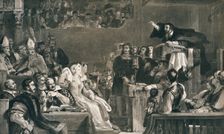 John Knox Preaching before the Lords of the Congregation, 10 June 1559 c1827, (1912). Artist: David Wilkie