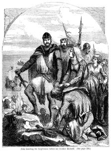 John kneeling for forgiveness before his brother Richard