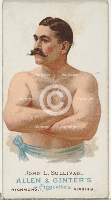 John L. Sullivan, Pugilist, from World's Champions, Series 1 (N28) for Allen & Ginter Ciga..., 1887. Creator: Allen & Ginter.