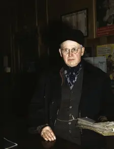 John L. Walter, conductor at Proviso yard of the C&NWRR, Chicago, Ill., 1942. Creator: Jack Delano