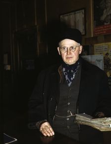 John L. Walter, conductor at Proviso yard of the C&NWRR, Chicago, Ill., 1942. Creator: Jack Delano