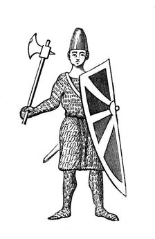 John Lackland, as represented on his seal, 12th century, (1870)