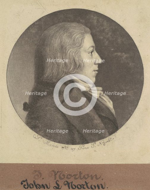 John Leake Norton, 1797. Creator: Charles Balthazar Julien Févret de Saint-Mémin.
