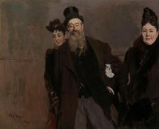 John Lewis Brown with Wife and Daughter, 1890. Creator: Boldini, Giovanni (1842-1931)