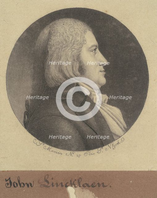 John Lincklaen, 1796-1797. Creator: Charles Balthazar Julien Févret de Saint-Mémin.