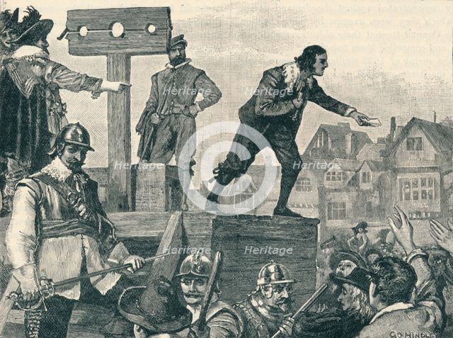 'John Lilburne on the pillory at Westminster, 1638 (1905).  Artist: Unknown.