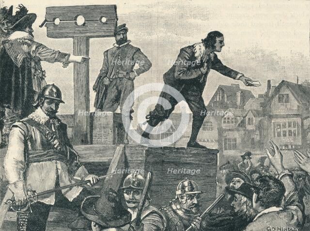 'John Lilburne on the pillory at Westminster, 1638 (1905).  Artist: Unknown.