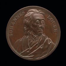 John Locke, 1632-1704, Philospher [obverse], c. 1733. Creator: Jean Dassier