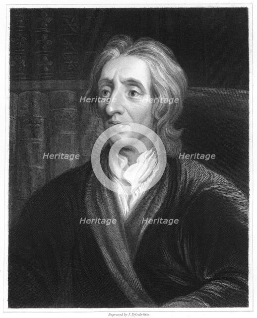 John Locke, English philosopher, (1836).Artist: James Posselwhite