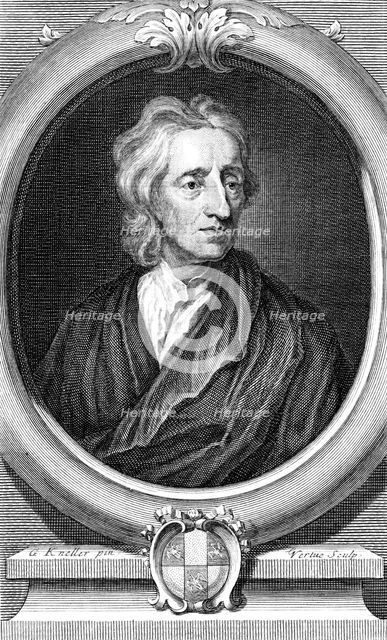 John Locke, English philosopher, c1713 Creator: George Vertue.