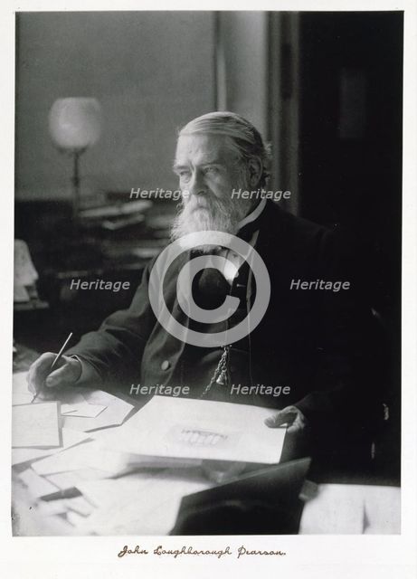 John Loughborough Pearson, RA, c1889-1891. Creator: Ralph W Robinson.