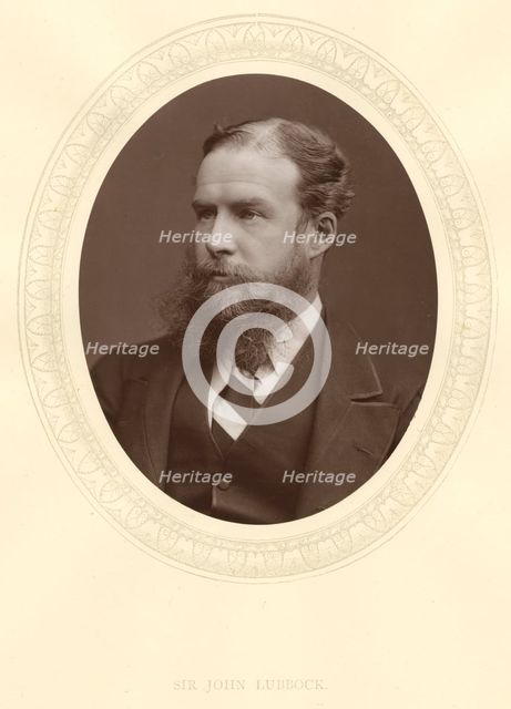 John Lubbock, first Baron Avebury, English banker, archaeologist, naturalist and politician, c1880. Creator: Unknown.