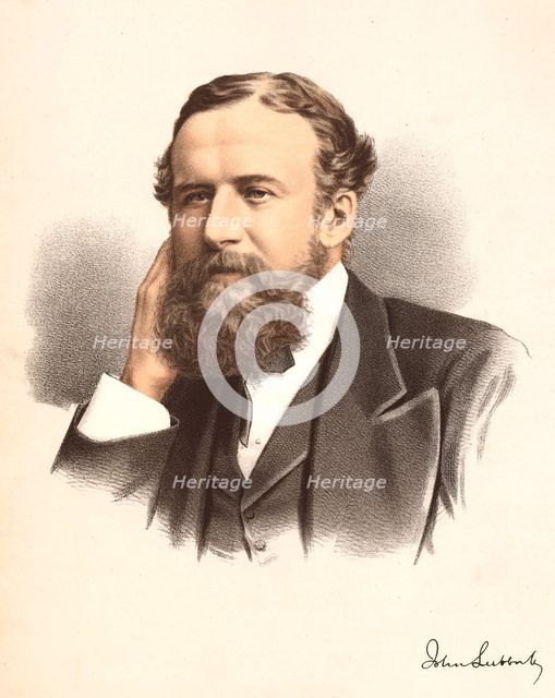 John Lubbock, first Baron Avebury, English banker, archaeologist, naturalist and politician, c1880. Creator: Unknown.