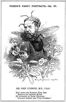 John Lubbock, first Baron Avebury, English banker, archaeologist, naturalist and politician, 1882. Creator: Edward Linley Sambourne